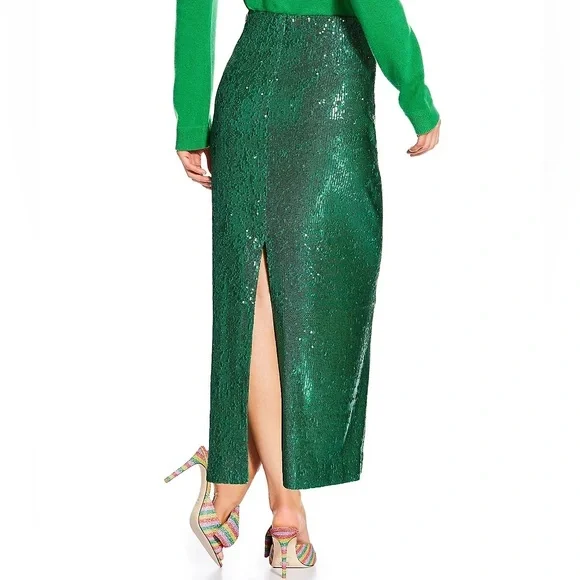 Antonio Melani x The Nat Note Naomi Embellished Martini Sequin Pencil Midi Skirt - Picture 2 of 6